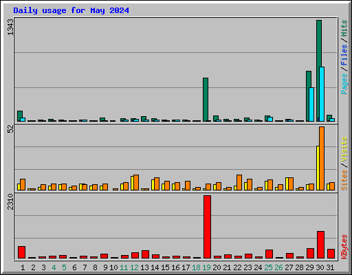Daily usage for May 2024
