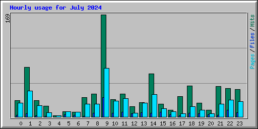 Hourly usage for July 2024