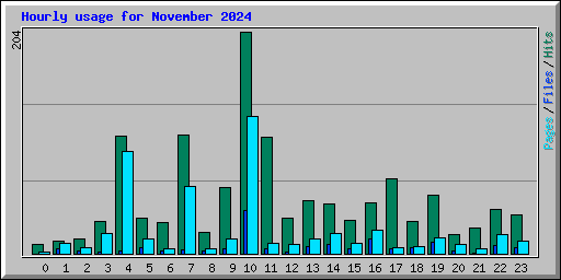 Hourly usage for November 2024